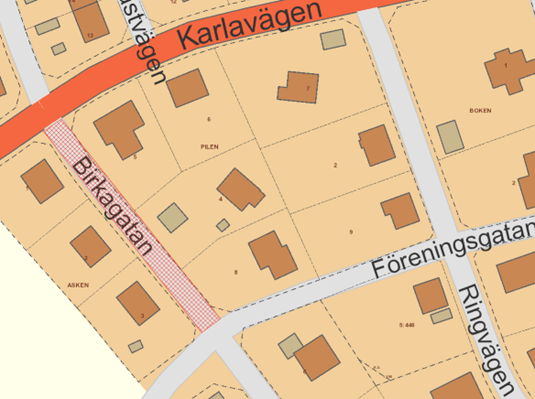 Birkagatan är avstängd mellan Karlavägen och Föreningsgatan
